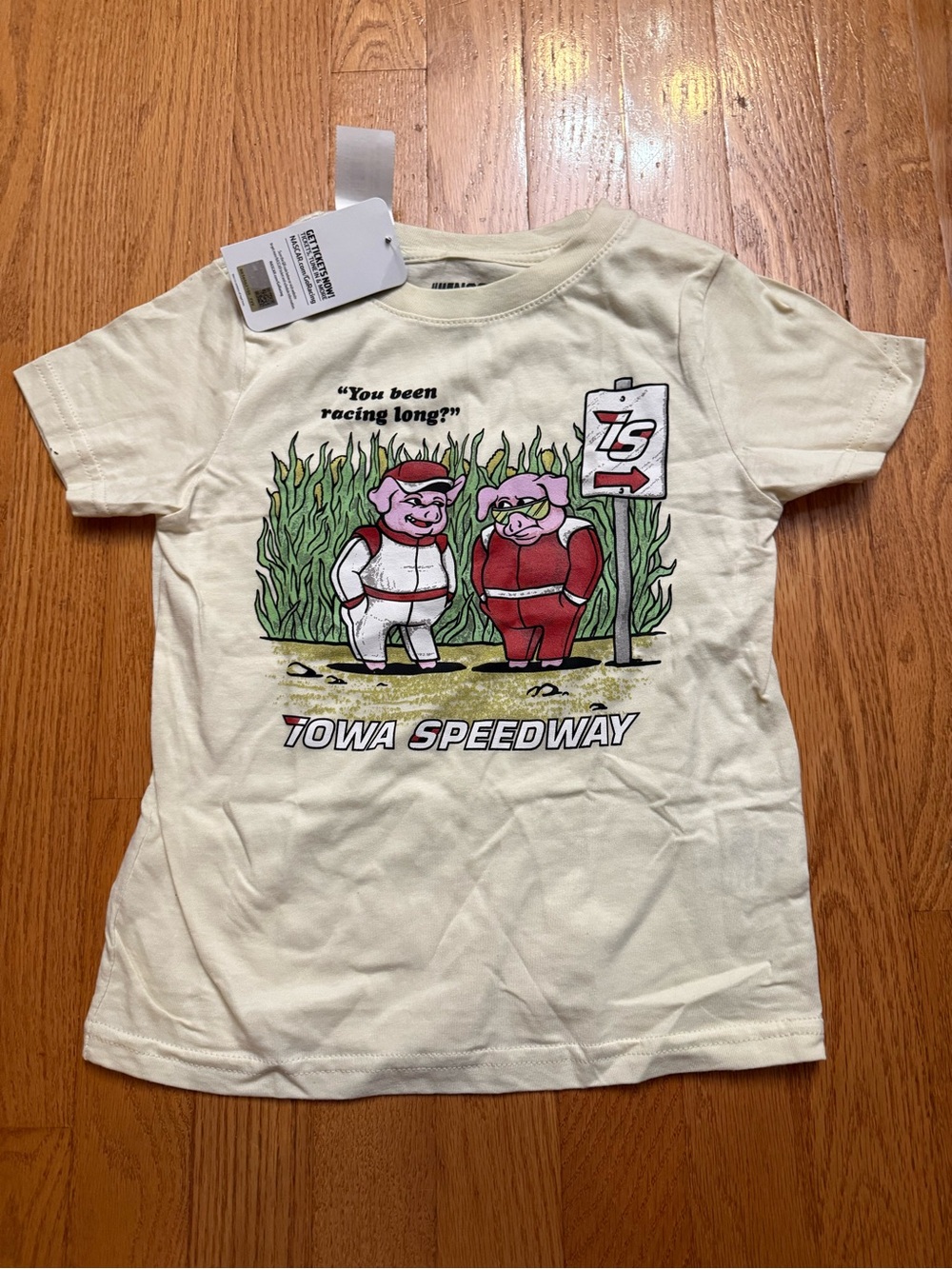 Nascar Cream Iowa Speedway Kids Graphic Tee